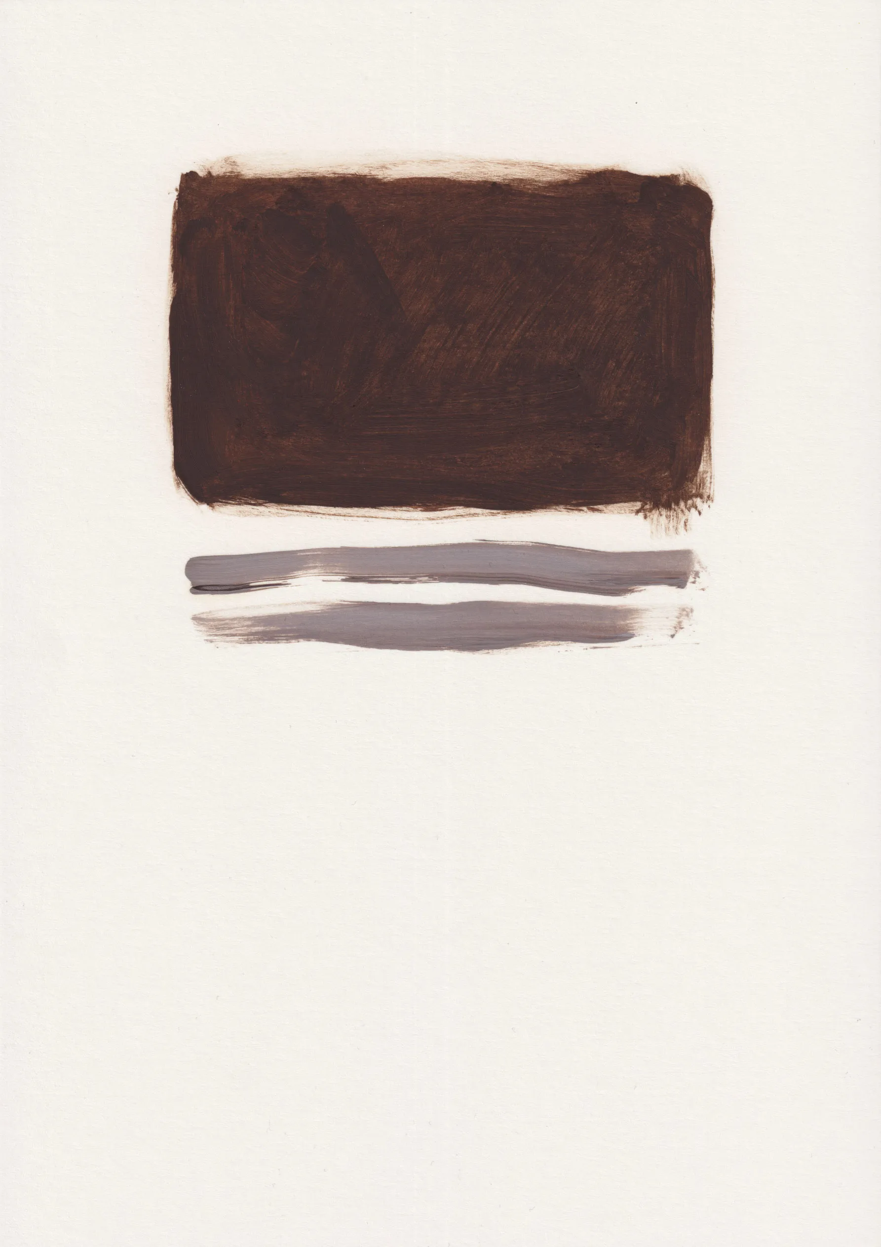 Untitled abstract oil painting on paper.
