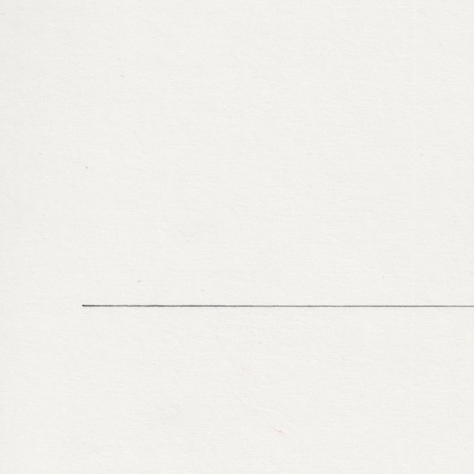 Minimal pencil line drawing on paper: a single horizontal line.