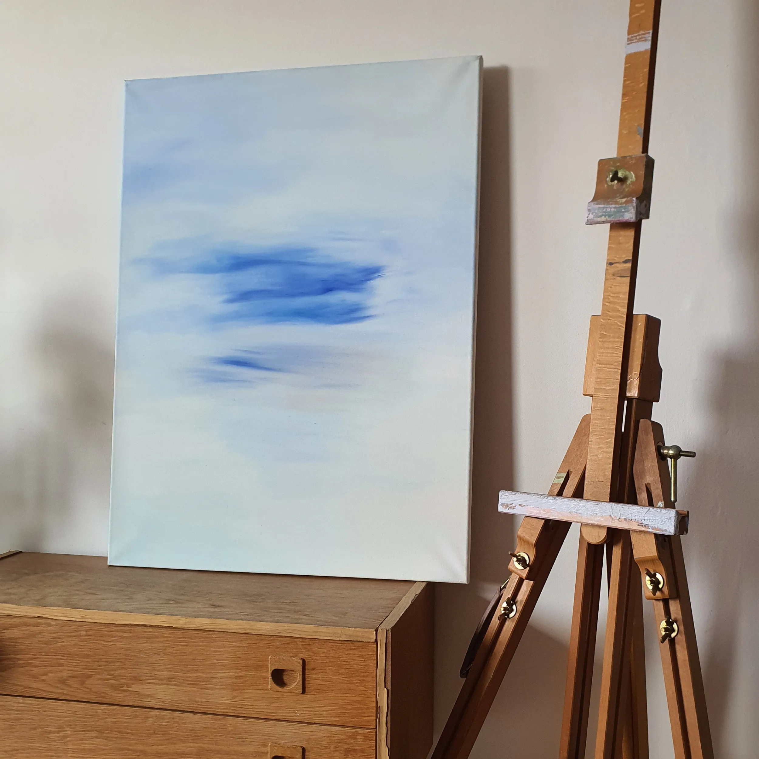 Untitled abstract oil painting on canvas.