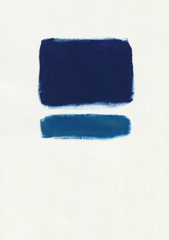 Untitled abstract oil painting on paper.