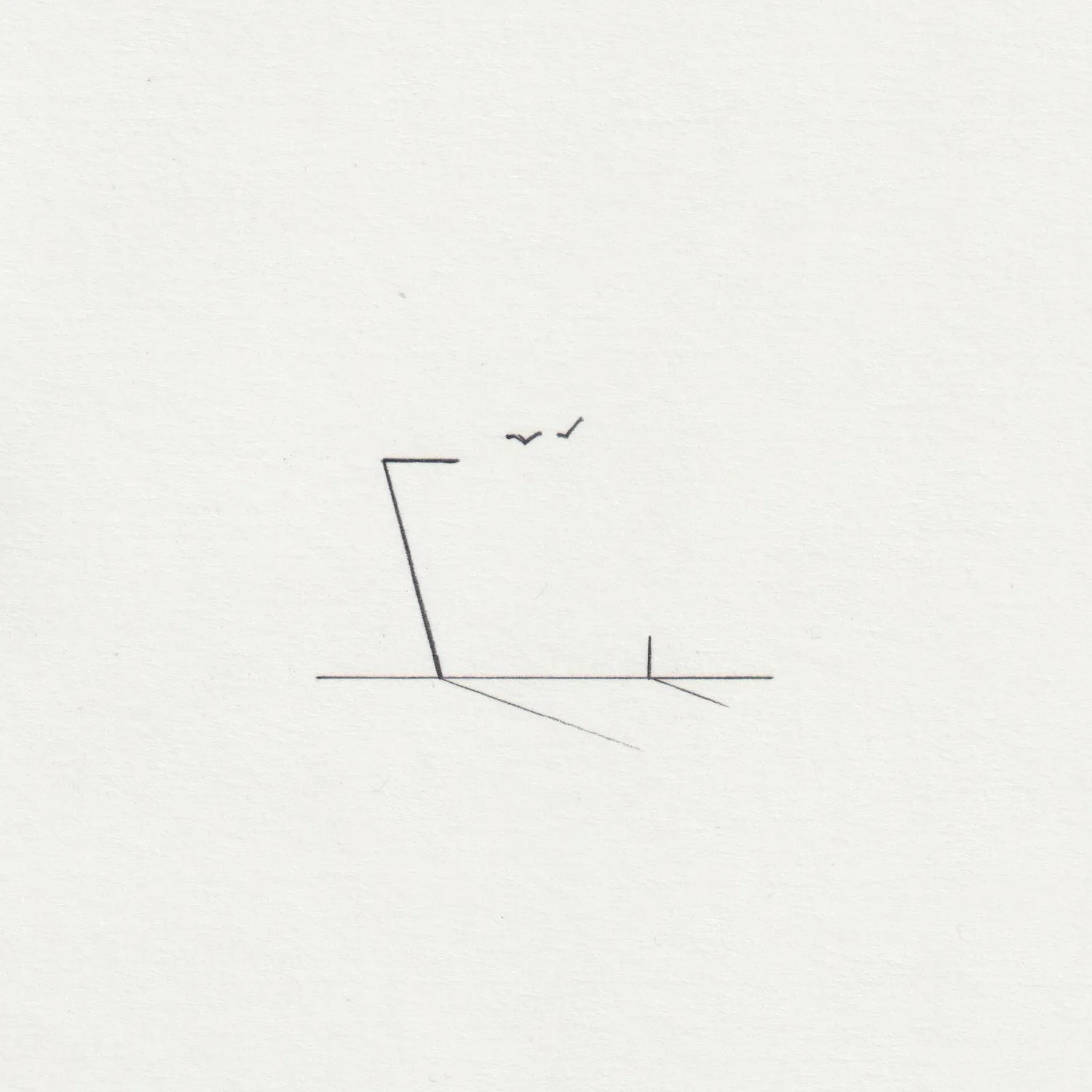 Minimal line drawing on paper.