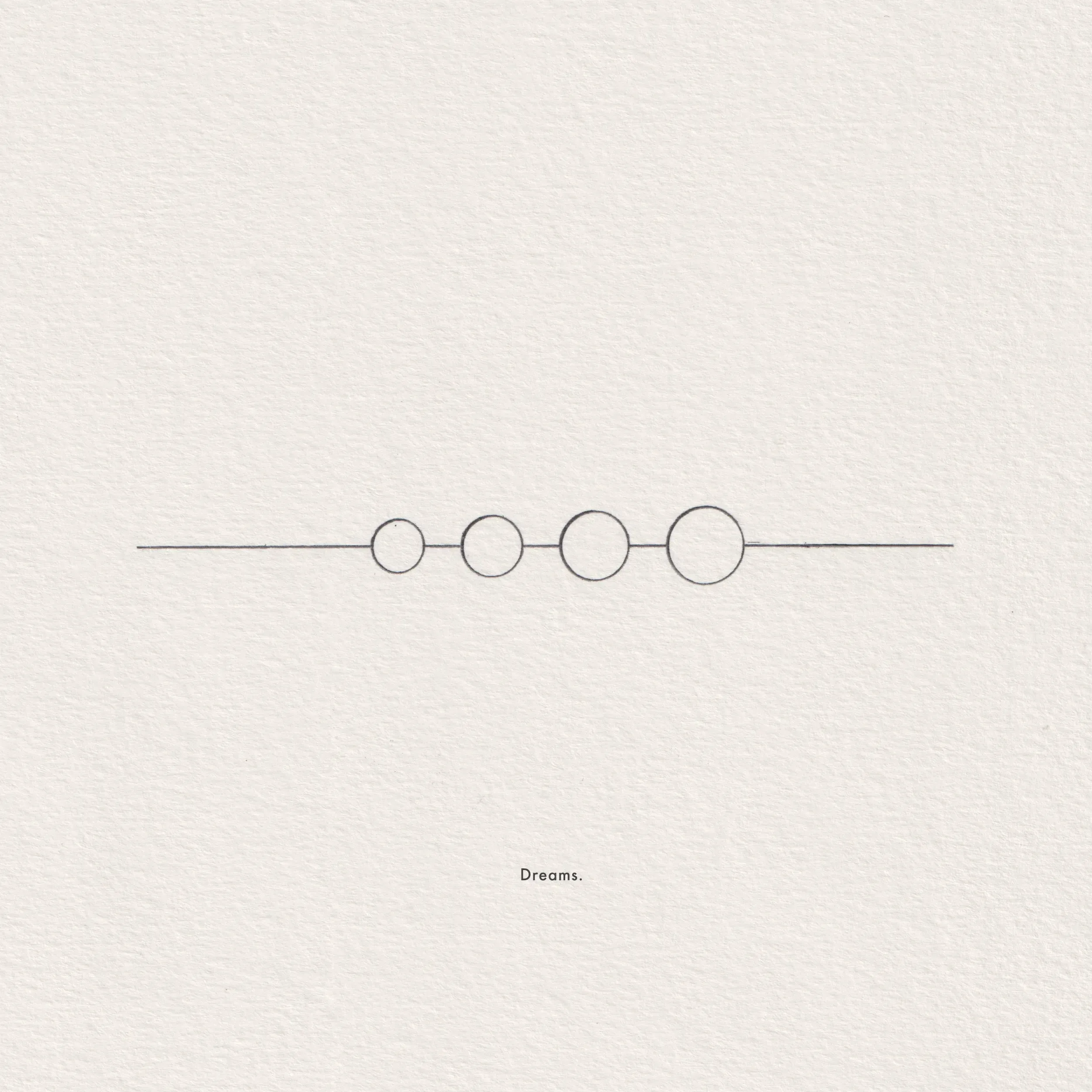 Pencil line drawing on paper, captioned 'Fighting entropy — Dreams.'