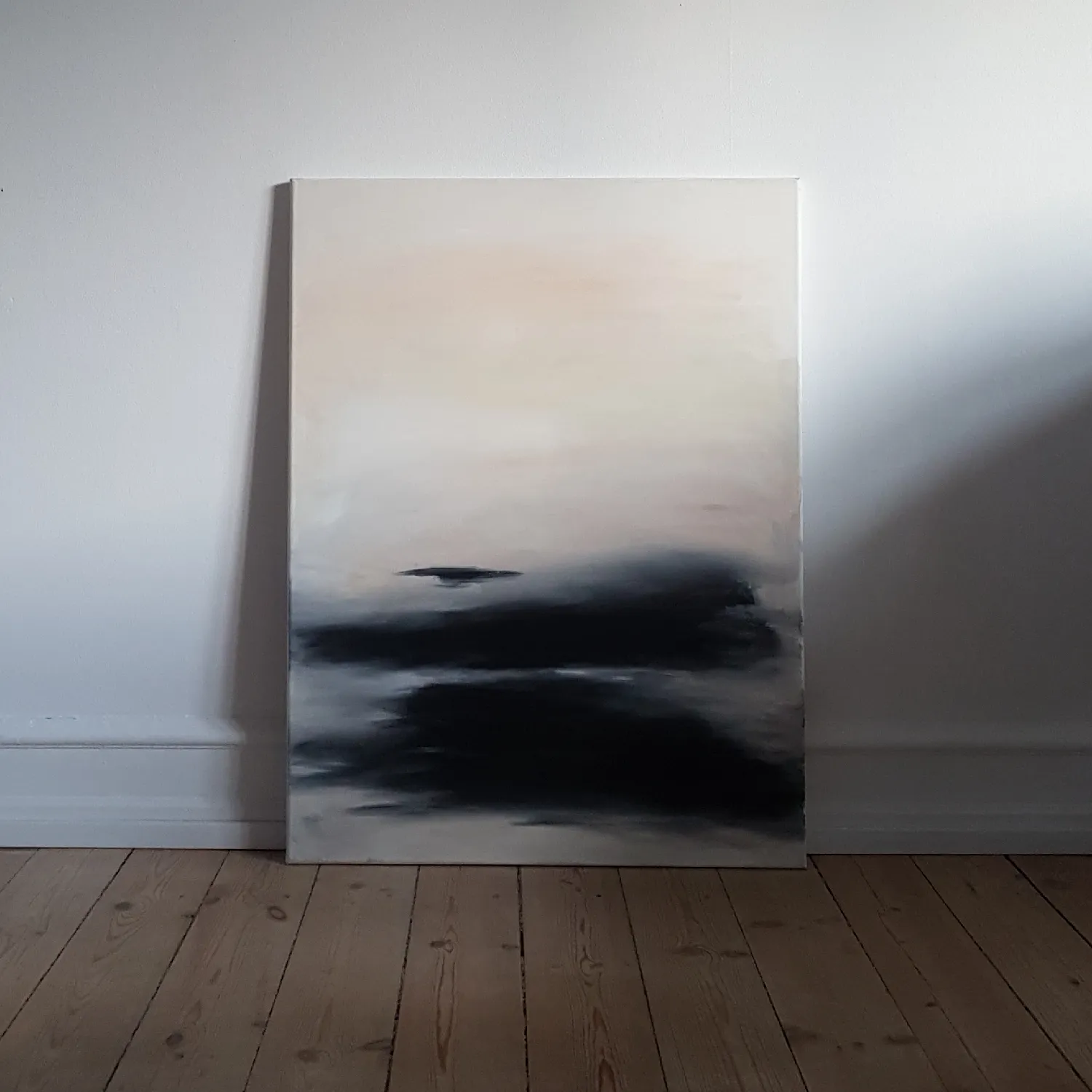 Untitled abstract oil painting on canvas.