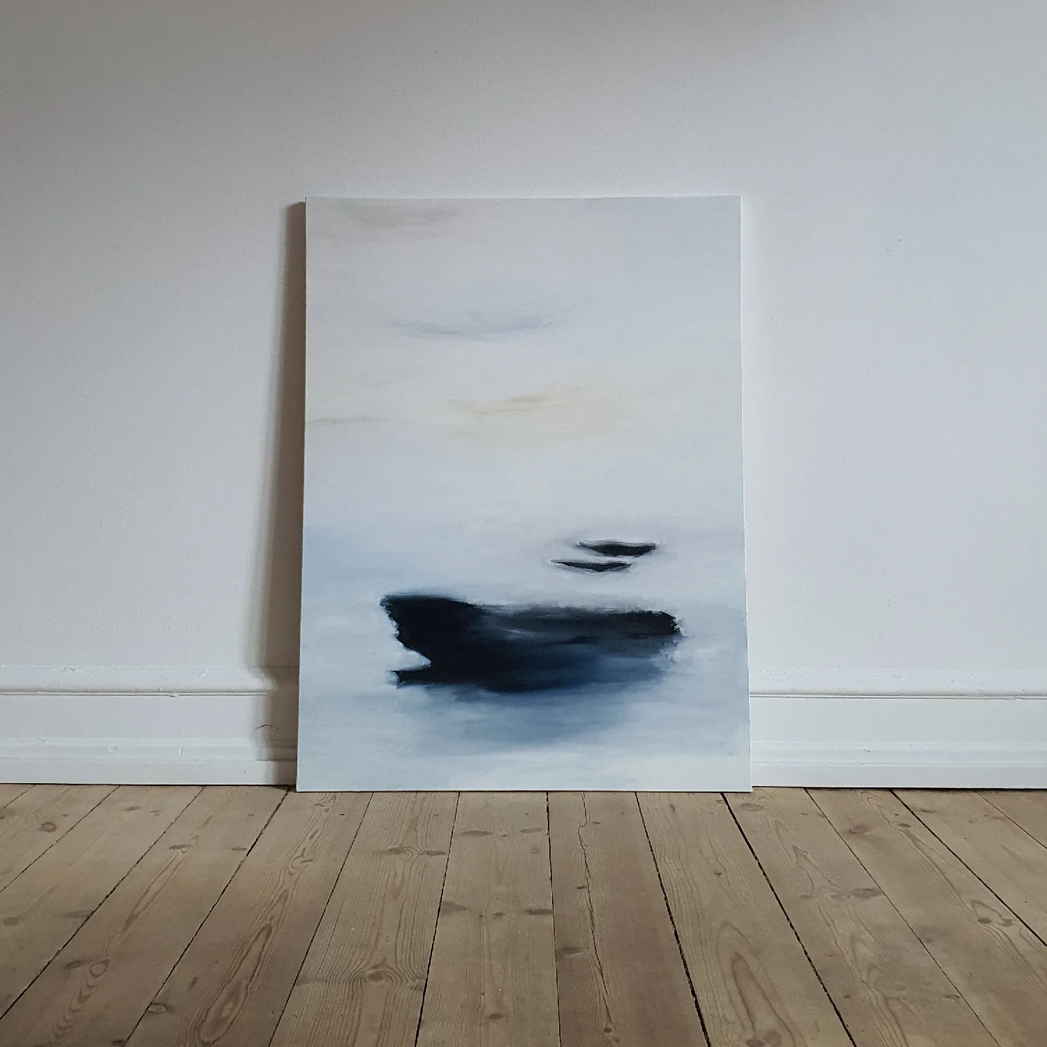 Untitled abstract oil painting on canvas.
